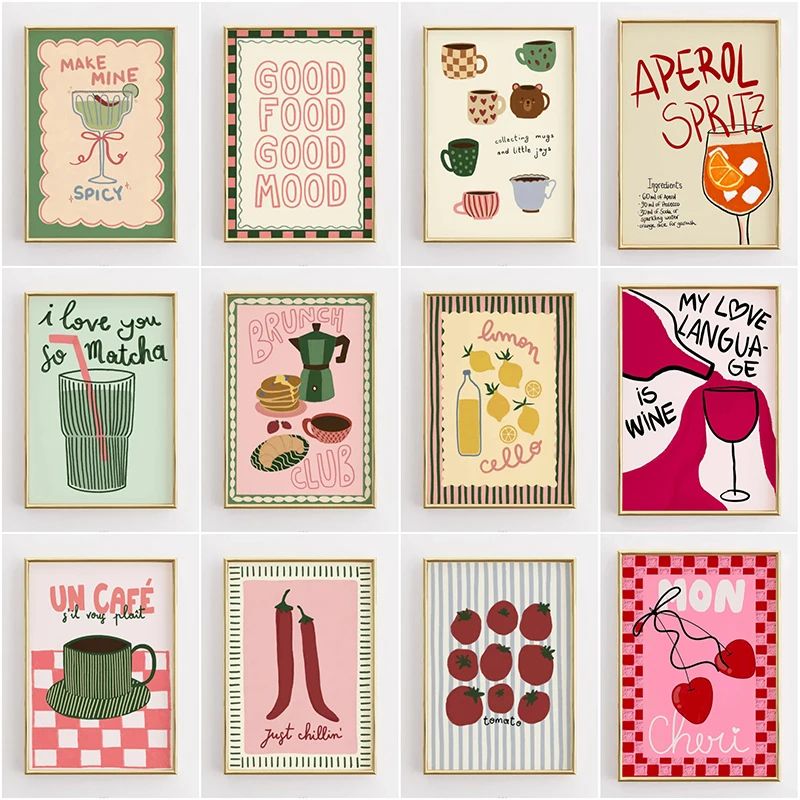 Funny Retro Kitchen Coffee Quote Canvas Wall Art 5 15.75 19.69 In Unframed