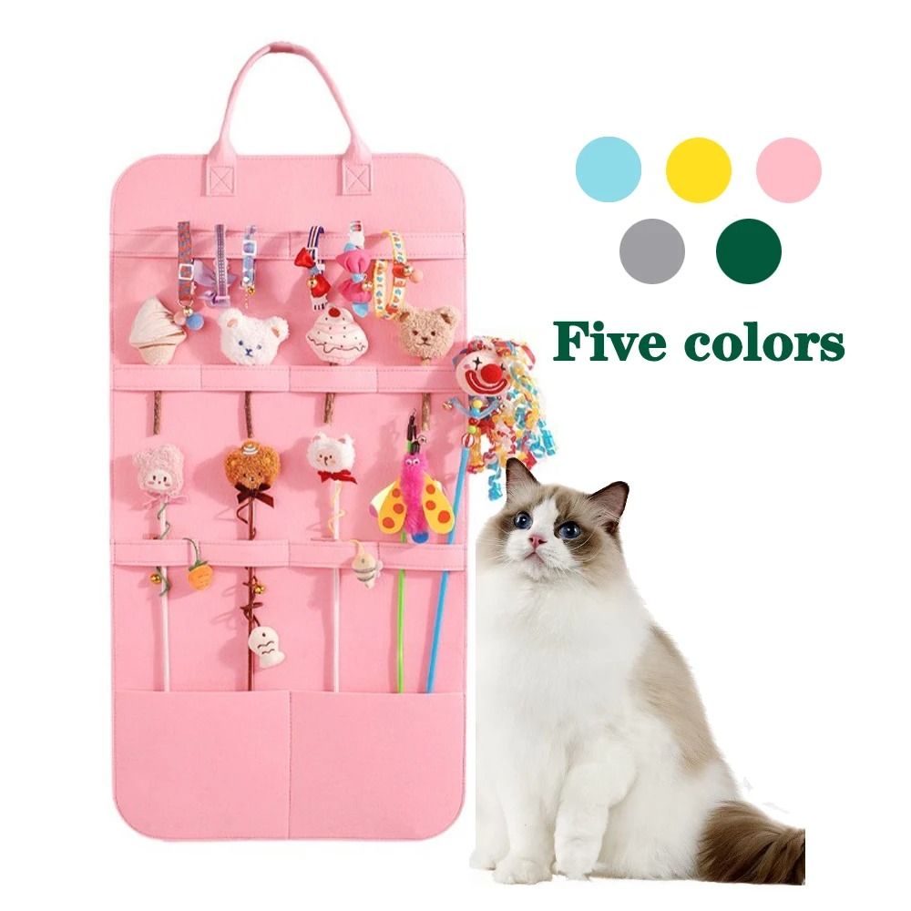 Pet Toy Storage Organizer Bag For Cat Toys Dog Accessories And Interactive Pet Supplies blue