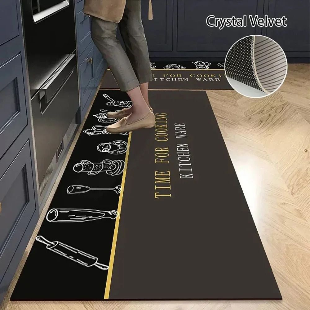 Absorbent Crystal Velvet Kitchen Mat For Bedroom Living Room And Entryway Floors 04 40cm X 60cm