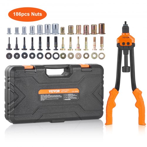 16 Inch Rivet Nut Tool Kit With 13 Mandrels And 186 Rivnuts 16 Inch Rivet Nut Tool Kit With 13 Mandrels And 186 Rivnuts