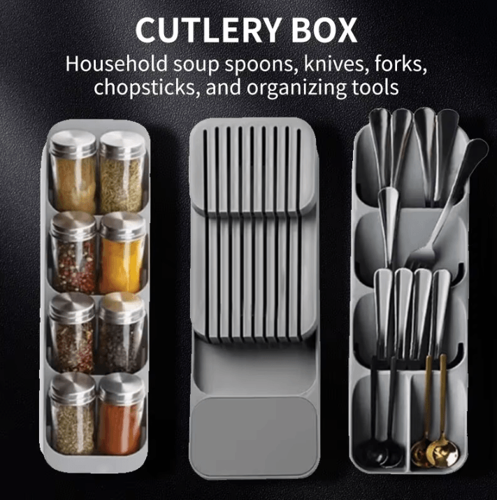 SmartSpaces Kitchen Cutlery & Knife Drawer Organizer tool Storage