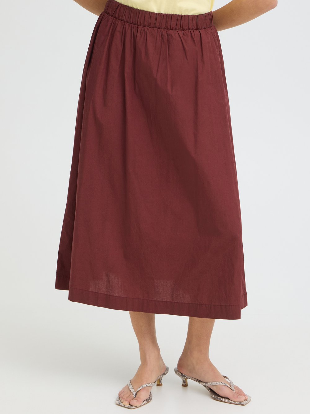 Ichi Freizeitrock IHLELAYA Elastische Taille Damen bordeaux, 42