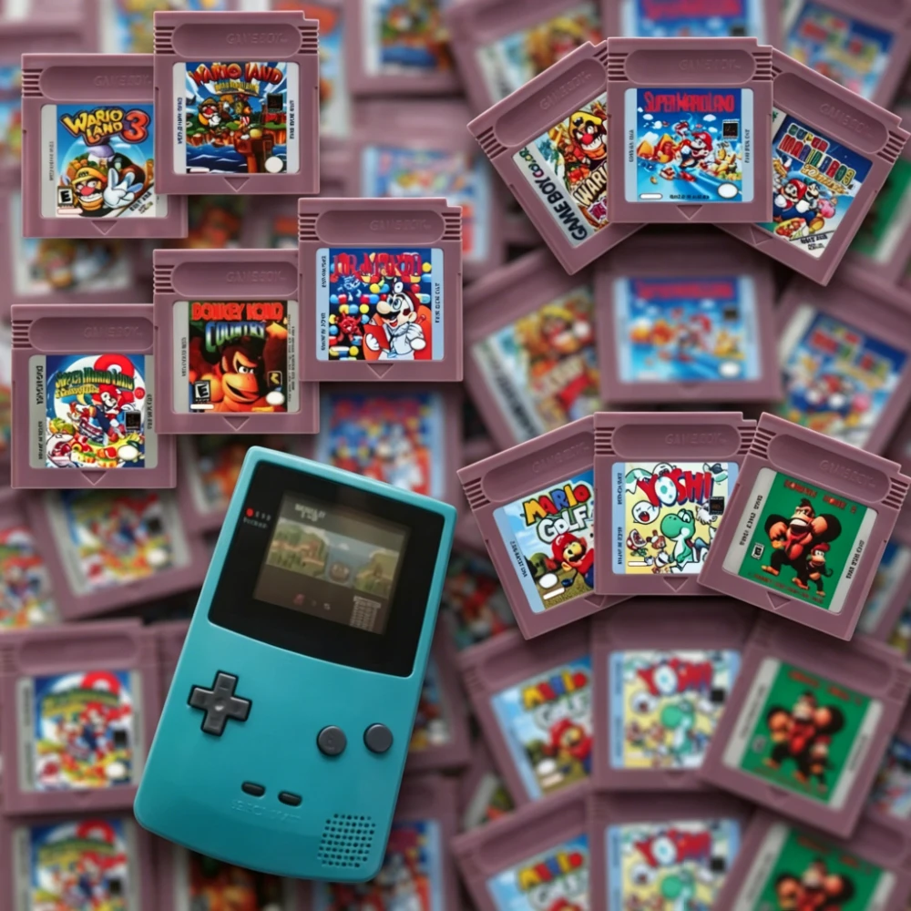 Mario Spiele GBC 16-Bit-Spielkarte Videospiel-Kassette Konsole Wario Land Donkey Kong Wario Land 2 Yoshi für GBC/GBA Mario Image