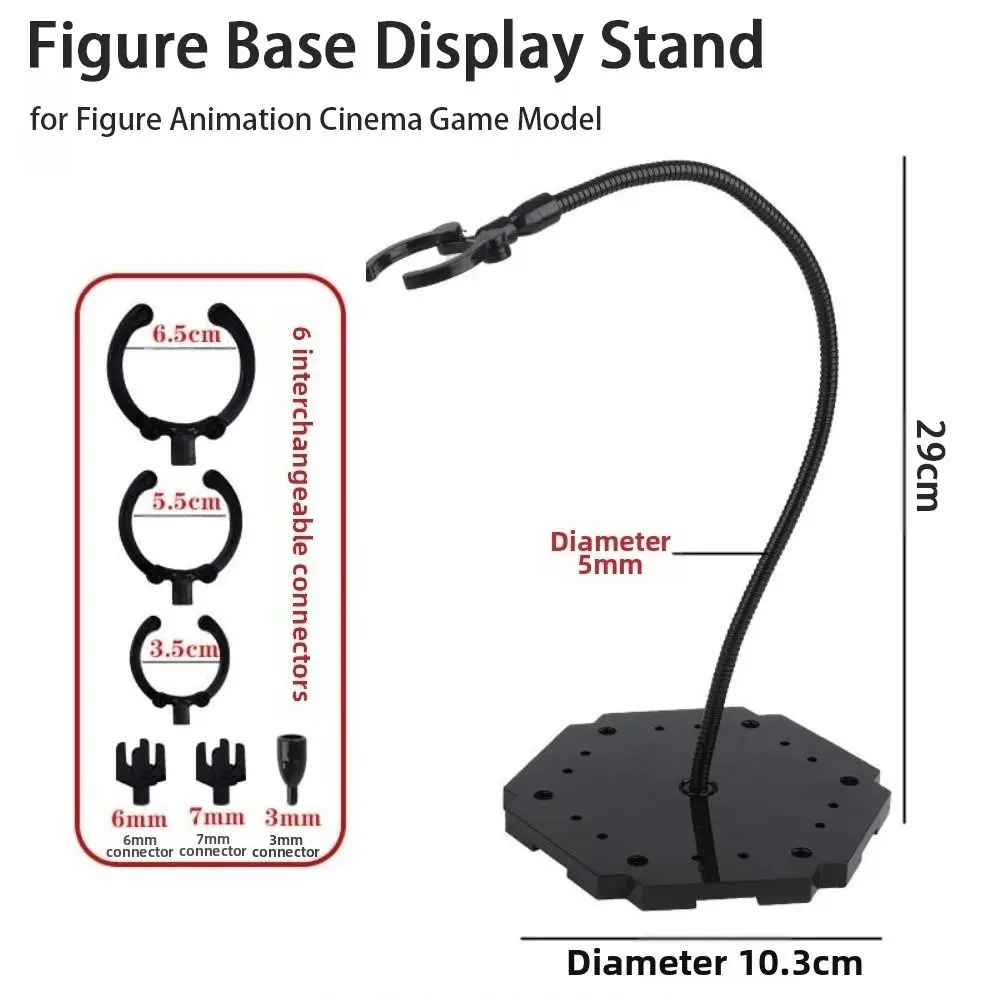 Neuer Schlangenrohr-Anime-Figurenständer aus PVC, 29 cm, Figuren-Basis-Displayständer, Modellhalterung für Figuren, Animation, Kino, Spielmodelle Image