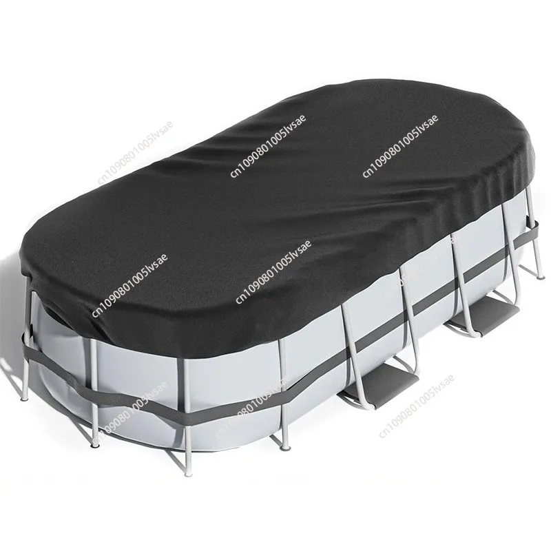 Ovale Poolabdeckung geeignet für Aufstellpools, Solar-Ovalpool-Abdeckung, Wasserspeicherabdeckung, wasserdicht und staubdicht. Image