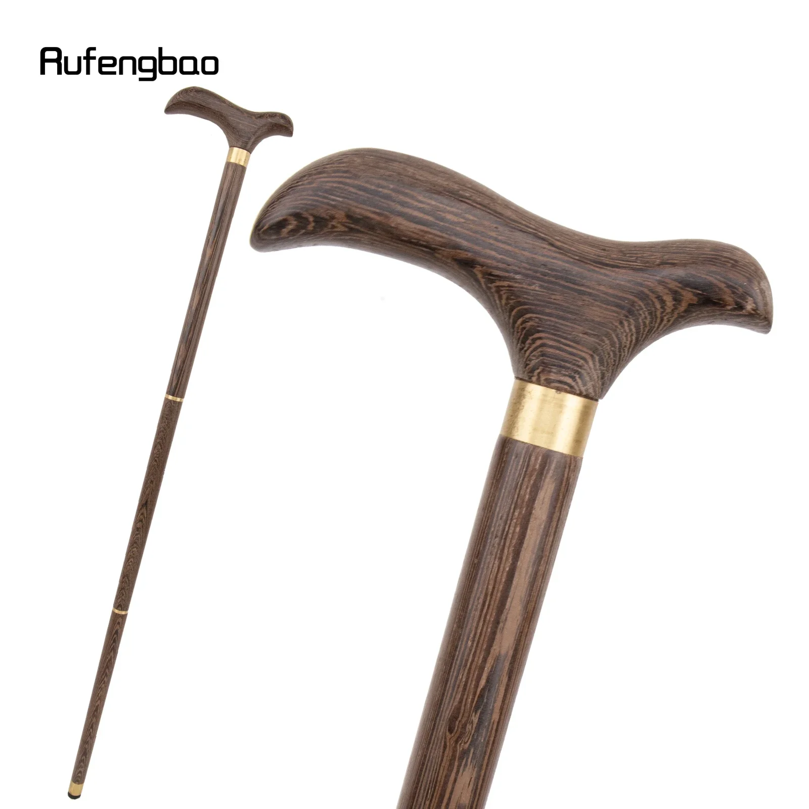 Brauner Traditioneller Holz-Gehstock, Dekorativer Cosplay-Party-Holzstock, Halloween-Schlagstock, Zauberstab, Bischofsstab 89cm Image