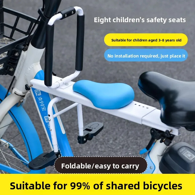 1 Stück Fahrrad-Kindersitz für Vorne Tragbarer Klappbarer Fahrradsitz Reitzubehör Kindersitz