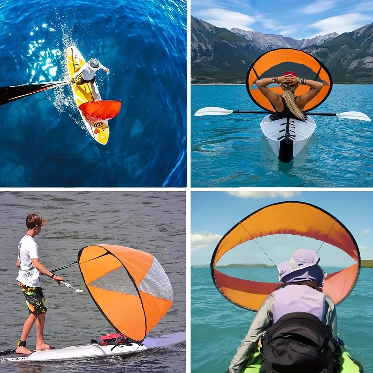 Umweltfreundliches Ultraleichtes Tragbares Faltbares Surf-Zubehör Spezielles Segel Windpaddel für Kajak Kanu Schlauchboote 2026 Image