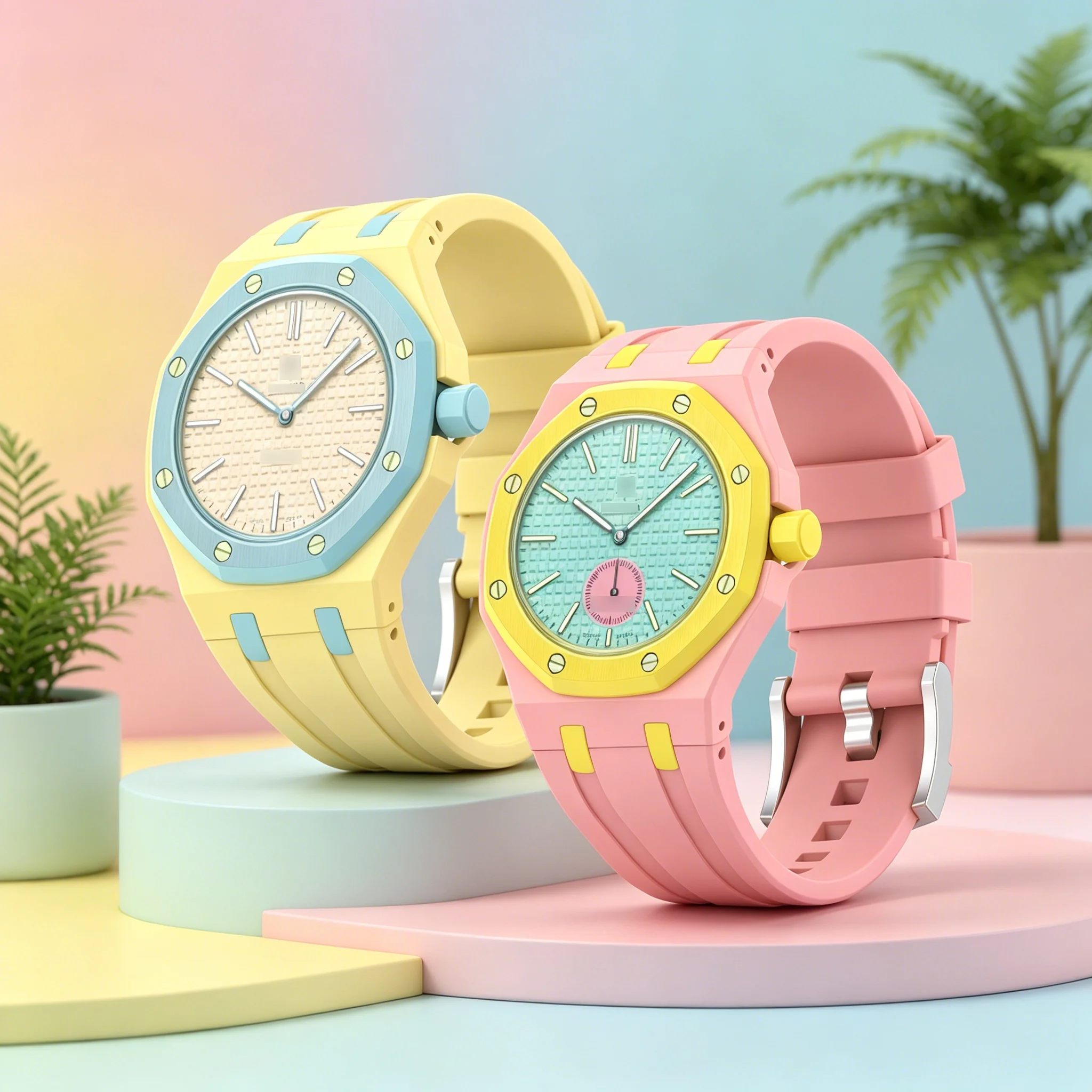 Gehäuse+Armband für Swatch x AP Royal Pop Taschenuhr, Umbau zur Armbanduhr, Silikonarmband, Rundumschutz-Zubehör