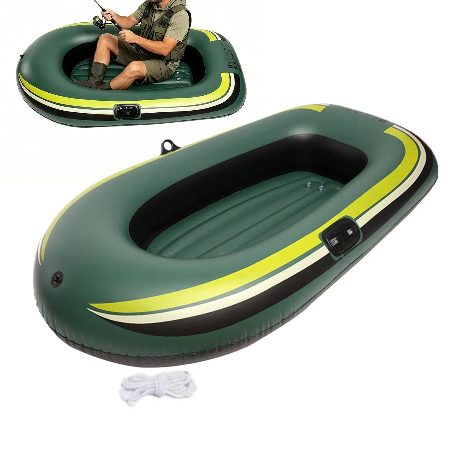 1-Personen-Schlauchkajak für Kinder, strapazierfähig, verdickt, rutschfest, auslaufsicher, aufblasbares Boot, langlebiges PVC-Rafting-Abenteuerboot Image