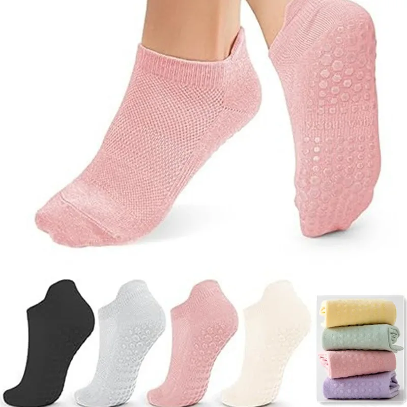 1 Paar EU-Größe 38-42 Pilates-Socken für Frauen Rutschfeste Grip-Socken für Yoga, Barre Barfuß-Gripsocken Yoga-Socken Damengeschenke Image