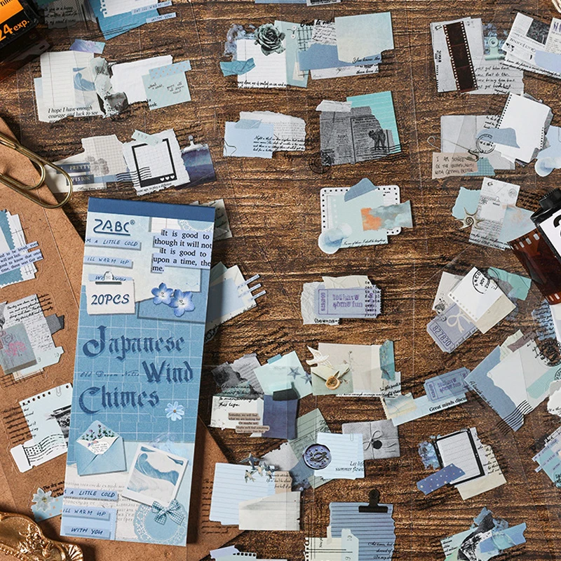 1 Packung/20 Stück Vintage Old Things Ausgestanzte Aufkleber für DIY Handgemachte Alben Scrapbooking Dekorative Papierbedarfsartikel Image