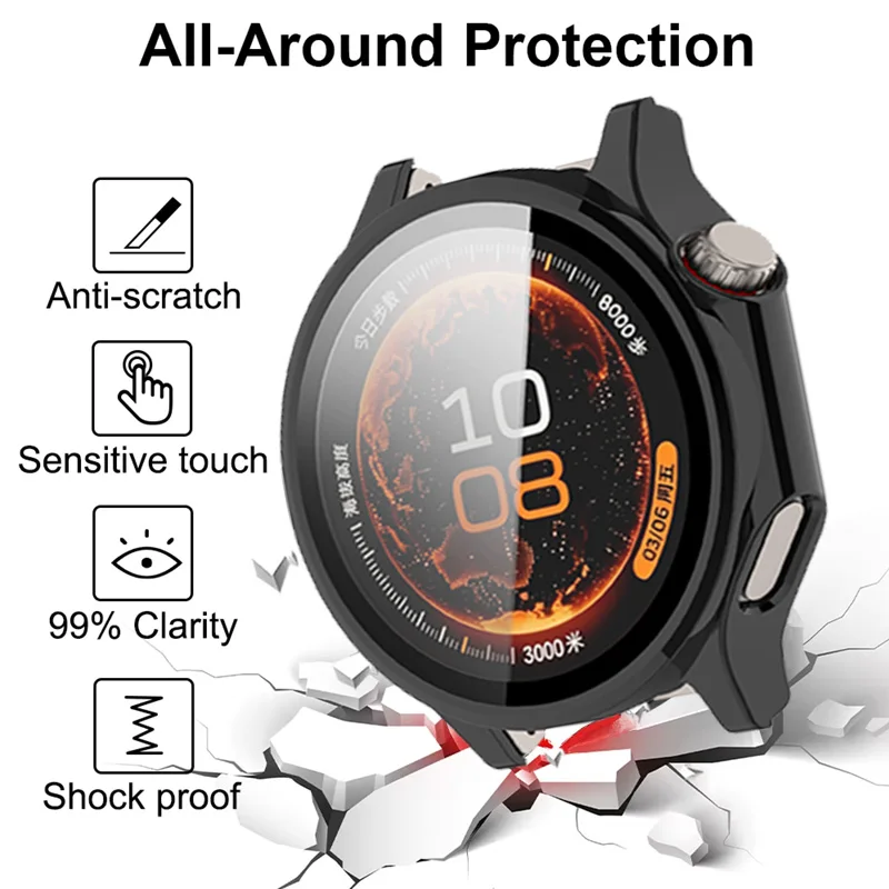 Gehärtetes Glas + PC-Hülle für OPPO Watch X3, kratzfester Displayschutz, Schutzhülle für Oneplus Watch 4/OPPO X3 Zubehör Image