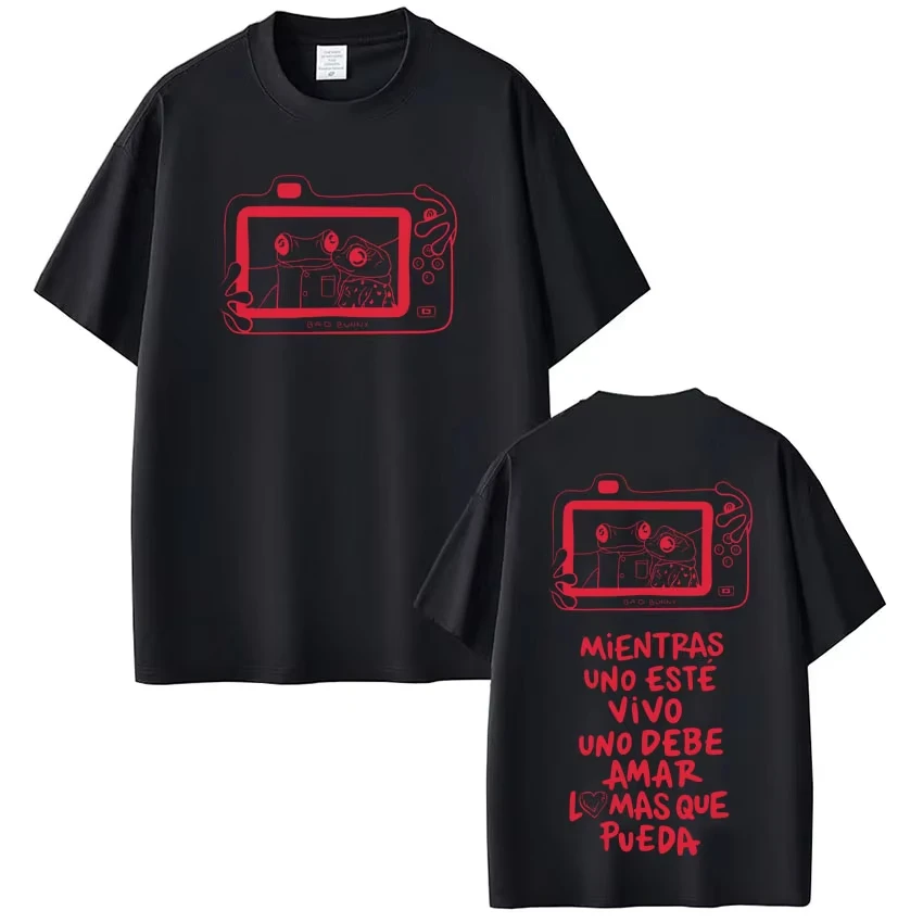 Rapper Bad Bunny Tour 2026 Bedrucktes T-Shirt für Männer und Frauen Hip-Hop T-Shirts Sommer Locker Lässig Hochwertige T-Shirts Damenkleidung Image