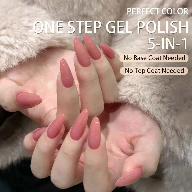 PERFECT COLOR 5-in-1 One-Step Gel-Nagellack Dusty Rose Ohne Unterlack und Überlack 8ml Langanhaltende Salonqualität Nagelkunst