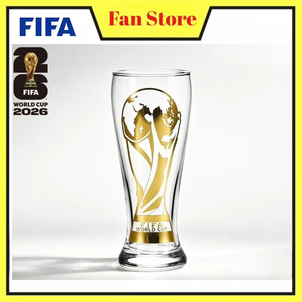 Offiziell Lizenziertes FIFA 2026 USA Kanada Mexiko Weltmeisterschafts-Herkules-Pokal Gold Bierglas Fußball-Fan-Geschenk Image