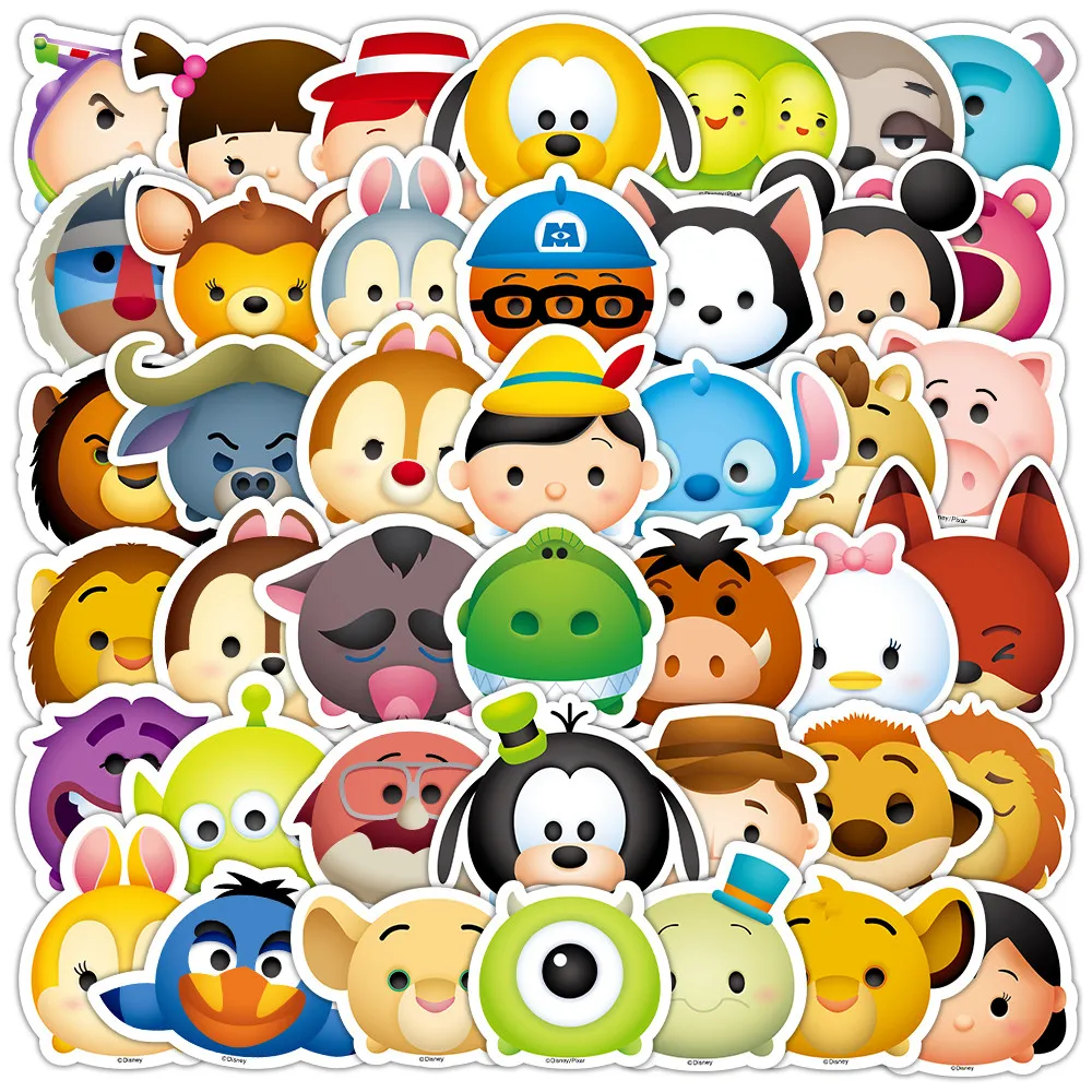 50 Stück Disney Tsum Tsum Aufkleber 1 – DIY-Dekoration für Tagebuch, Notizbuch und Bastelprojekte Image
