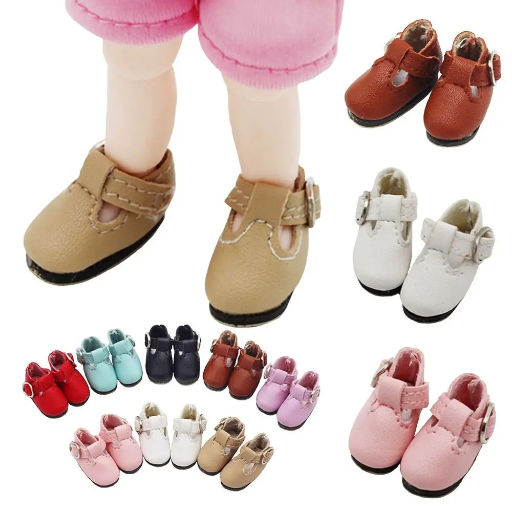 2,8 cm * 1,2 cm BJD-Puppenschuhe, Mini-Größe, PU-Leder, Puppen-Prinzessinnenschuhe, modisches Design, mehrfarbige Puppenstiefel, 1/8 BJD