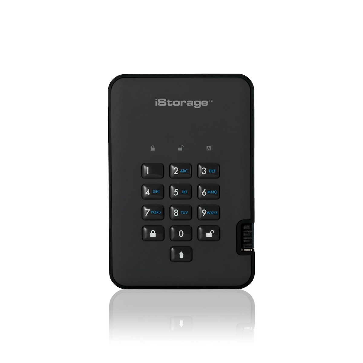 diskAshur2 1TB Black USB 3.2 (Gen 1) / 2.5" / 2.5 external HDD / Military Grade, IP 56, AES-XTS 256-bit HW encryption, FIPS PUB 197 / EDGE / Keypad Image