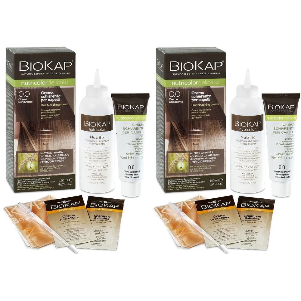 Biokap Nutricolor 0,0 New Crema Schiarente Tinta Tubo + Flacone 2x140