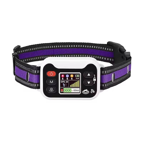 Kabelloses Hundezaunsystem mit Begrenzungssignal, Piepton, Stromschlag, GPS-Funktion, wasserdichtem Trainingshalsband und 3 Modi für den Außenbereich Image
