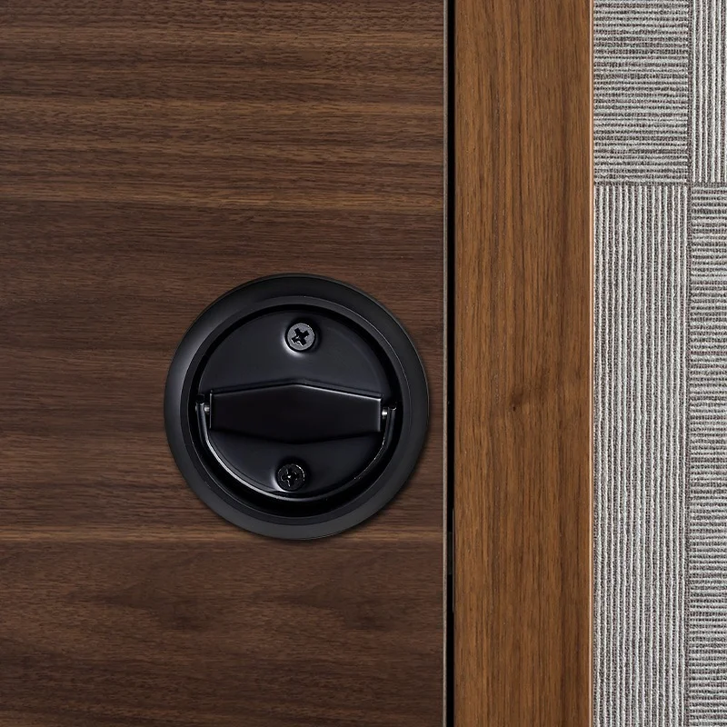 Premium Edelstahl Unsichtbares Türschloss mit Zugring Verdecktes Einbau-Design Einseitiges Doppelseitiges Schloss für Innentüren Image
