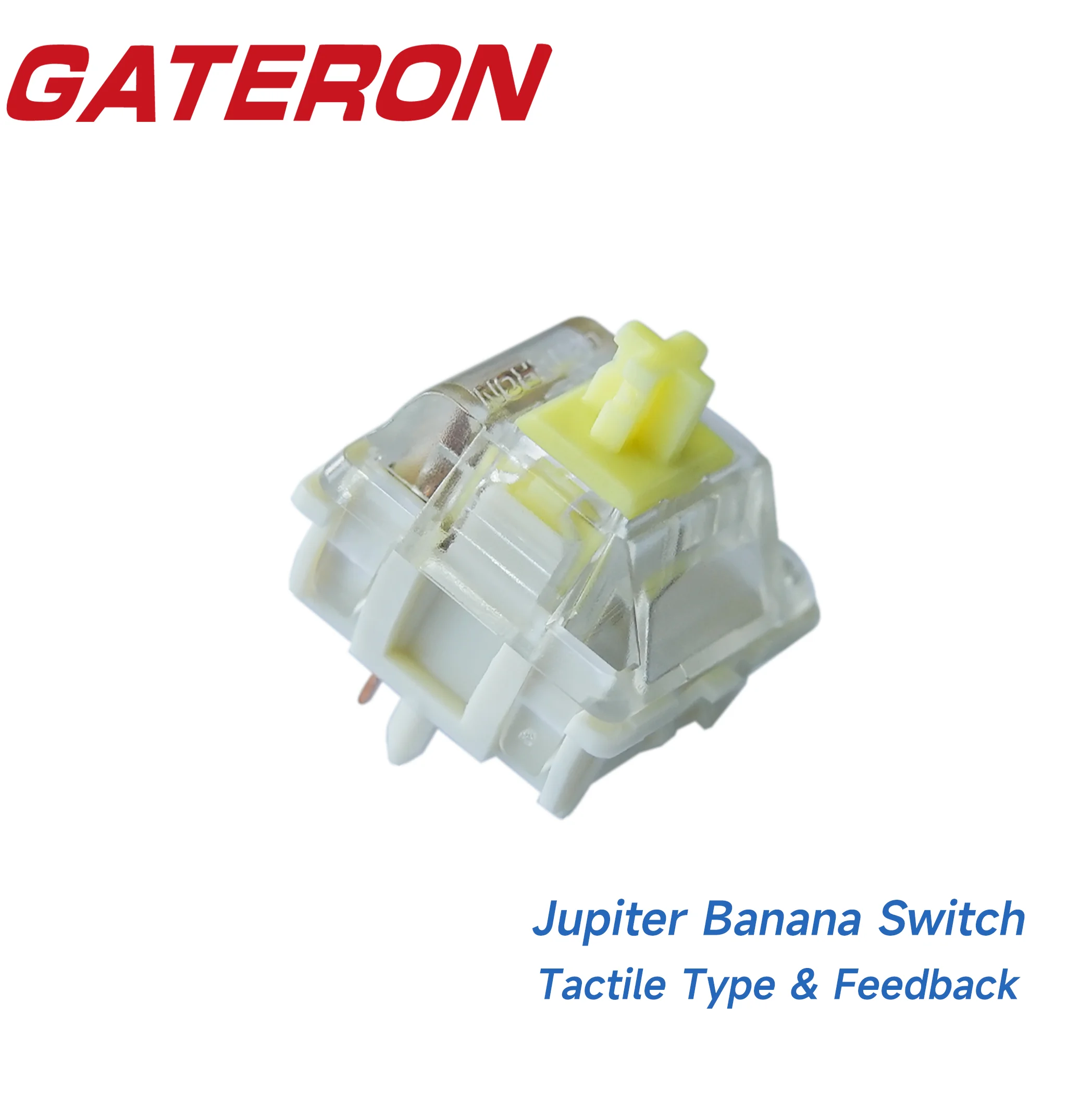 GATERON Jupiter-Schalter, Banane, 5-polig, SMD, hellgelb, zweistufige Feder, RGB, maßgeschneidert, DIY, Hot-Swap, mechanische Tastatur, Gaming Image