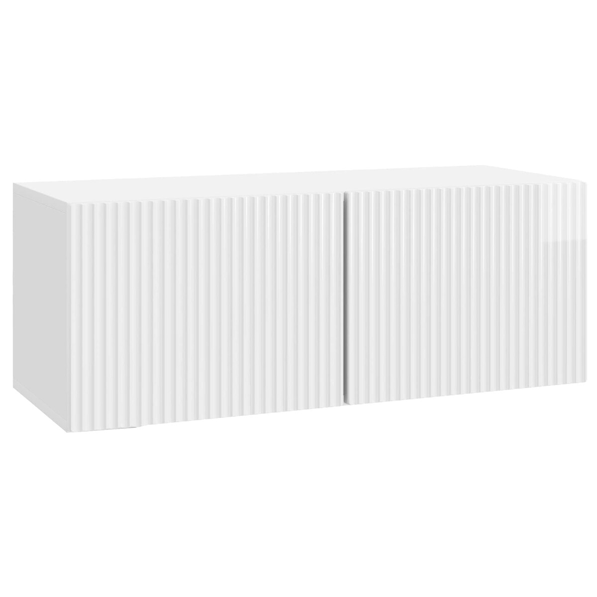 vidaXL Wandmontierter TV-Schrank Hochglanz Weiß 78,5 x 31 x 30 cm Image