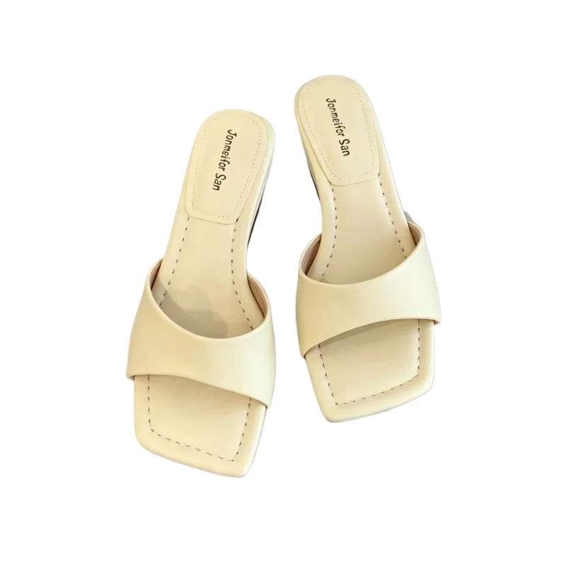 2026 Modische Damen Sommer Pantoletten mit hohem Absatz, Hellblau, Rückenfrei, Designer-Party-Schuhe, Große Größen 35-40