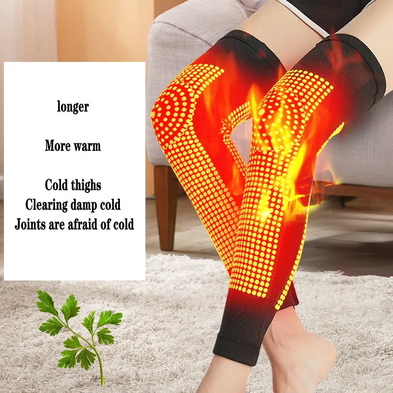 2 Stück selbsterwärmende Unterstützung Knieschützer Kniebandage warm für Arthritis Gelenk Pai Relief Verletzungen Erholung Beinmassagegerät länger natürlich Image
