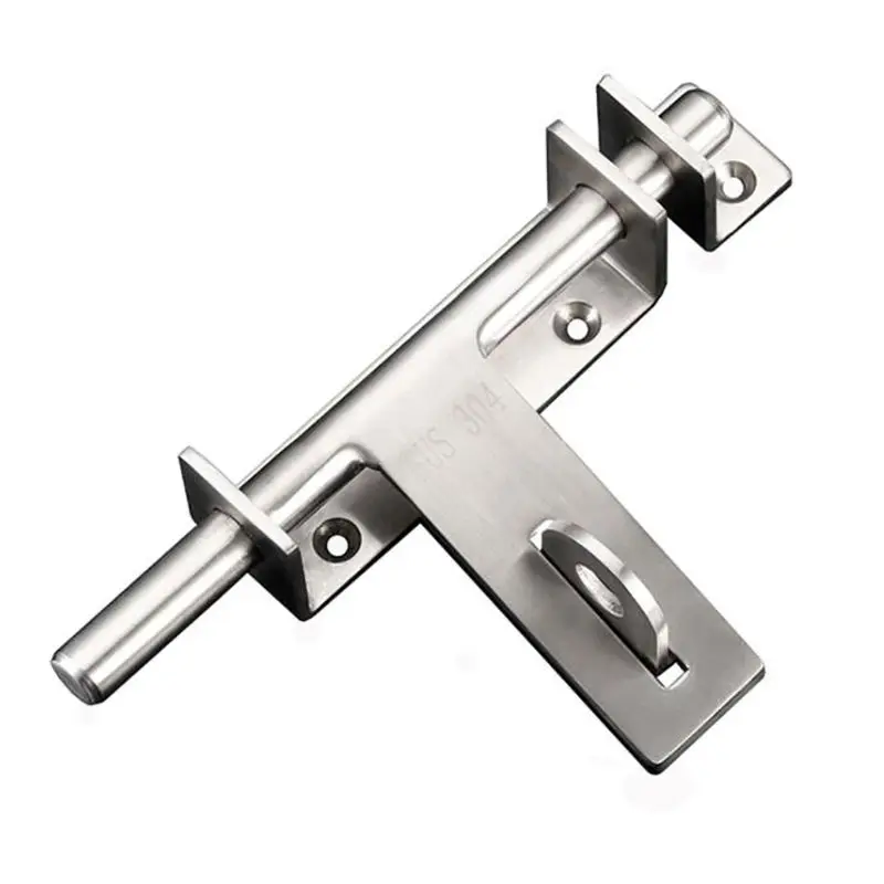Schiebe riegel Tor verriegelung, 170mm Verdickung Edelstahl-Laufs ch raube mit Vorhänge schloss loch, Innen tür riegel gebürstet Image