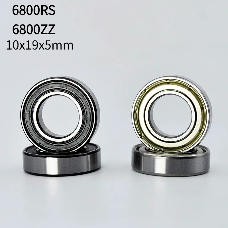 10 Stück 6800 ZZ/2RS Rillenkugellager, 10 x 19 x 5 mm, doppelt geschirmte und mit Gummi abgedichtete Lager Image