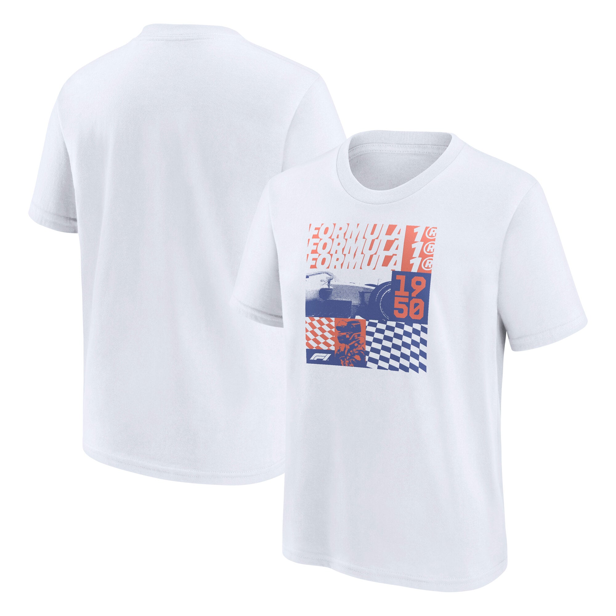 T-shirt graphique Formule 1 en demi-teintes - Blanc - Enfant - unisexe Taille: YM