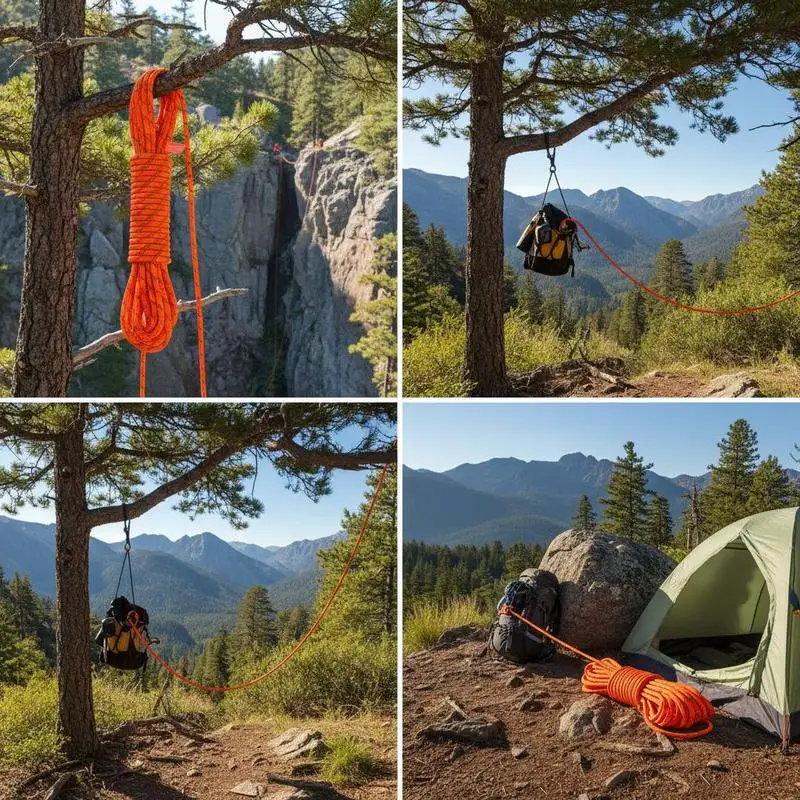 Doppelt geflochtene Polyesterseil 12,7 mm x 36,57 m 48 Fäden Bruchfestigkeit 35,58 kN Outdoor-Kletterseil für Wandern Camping Schaukel Rettung Farbe Orange Schwarz Outdoor-Abenteuer Heavy Duty