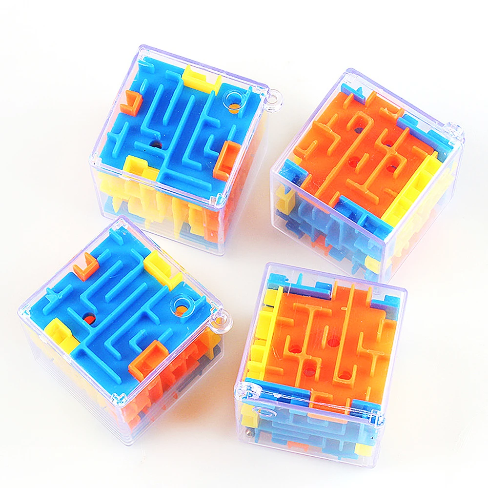 10 Stücke Spaß 3D Würfel Roll Perlen Labyrinth Lernspielzeug Jungen Mädchen Geburtstag Hochzeit Gast Geschenk Giveaway Weihnachten Kinder Geschenk Pinata Image