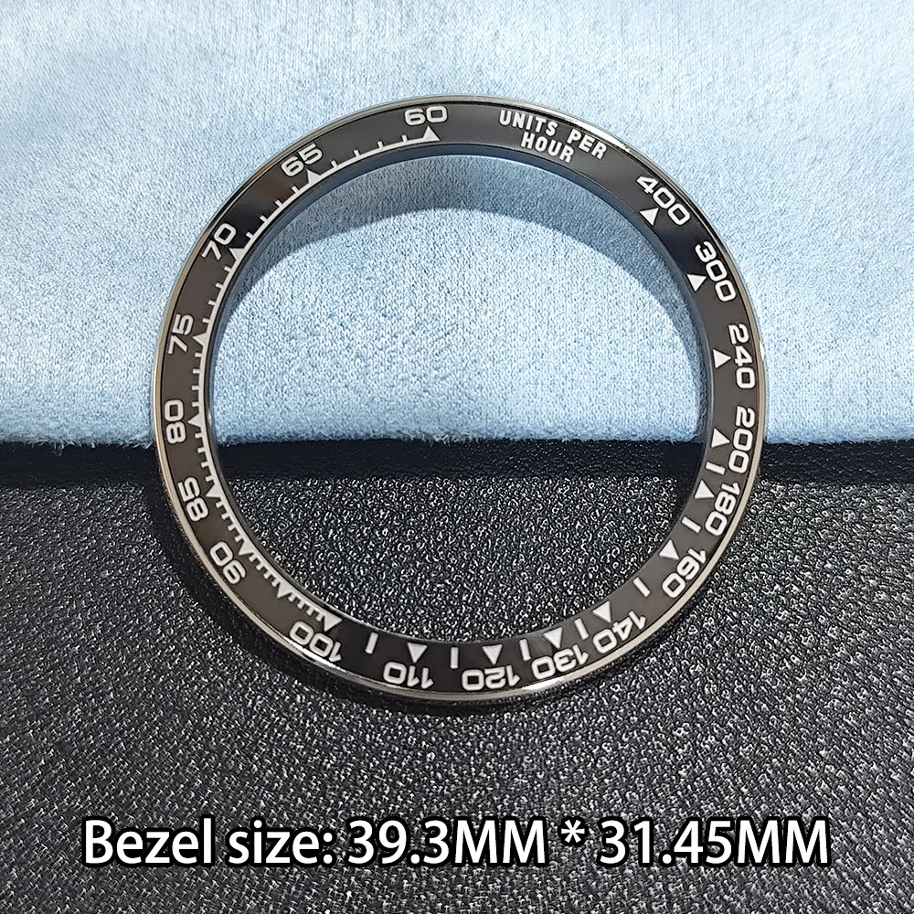 VK63 Lünette für VK63 Uhrenzubehör, 39,3 mm Lünette mit Keramikeinsatz, Ring mit Gravur, 39,3 mm*31,45 mm VK63 Lünettenzubehör Image
