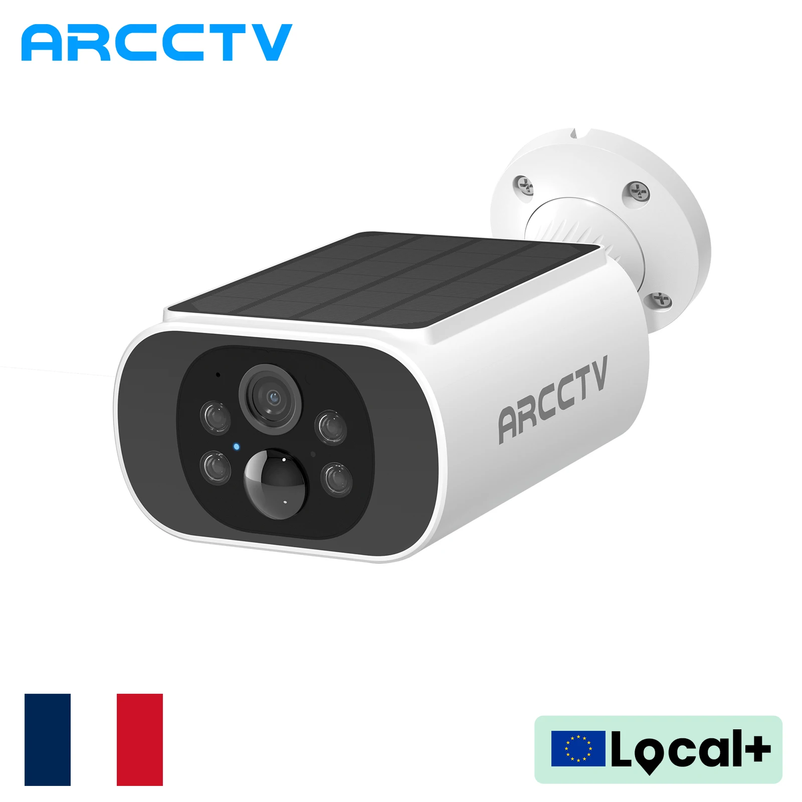 ARCCTV 2K WiFi Solarkamera Farbe Nachtsicht Zwei-Wege-Gespräch FHD Überwachungskamera Outdoor Wireless IP66 Wasserdichter Sirenenalarm Image
