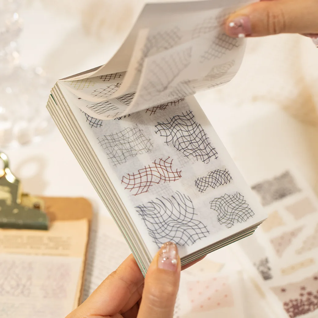 20 Stück/1 Set Kawaii Schreibwaren-Aufkleber, durchsichtiges Netz fängt Träume ein, Junk-Journal, dekorative Scrapbooking-DIY-Bastelaufkleber Image