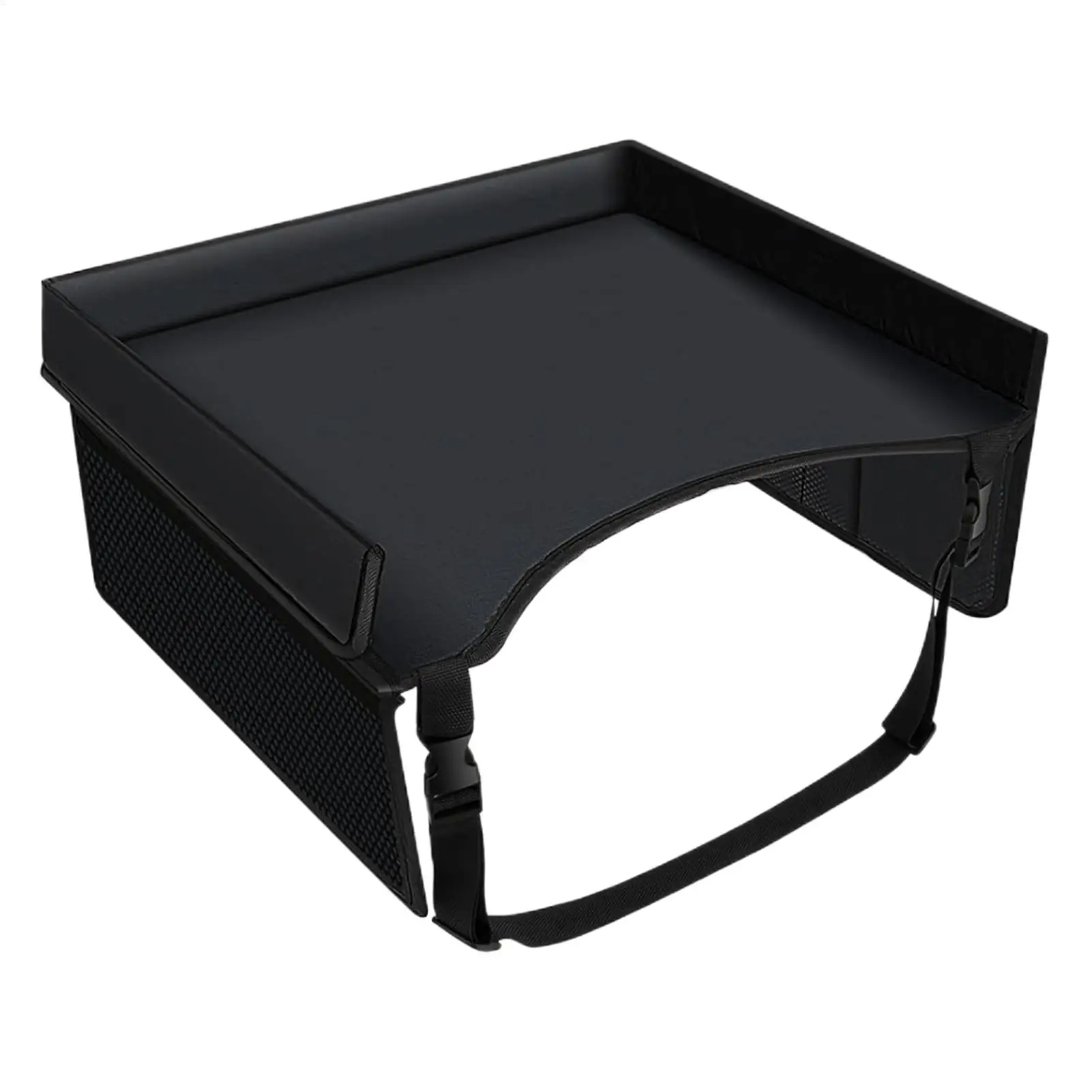Autositz-Tablett für Kinder, faltbar, mehrere Taschen, wasserdichter Autotisch, tragbarer Tisch mit großer Kapazität zum Essen, Zeichnen, im Auto Image