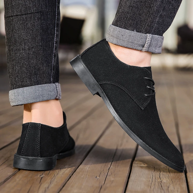 2026 Frühling Wildleder Herrenschuhe Oxford Freizeitschuhe Klassische Sneaker Bequeme Schuhe Elegante Schuhe Große Größen Flache Schuhe