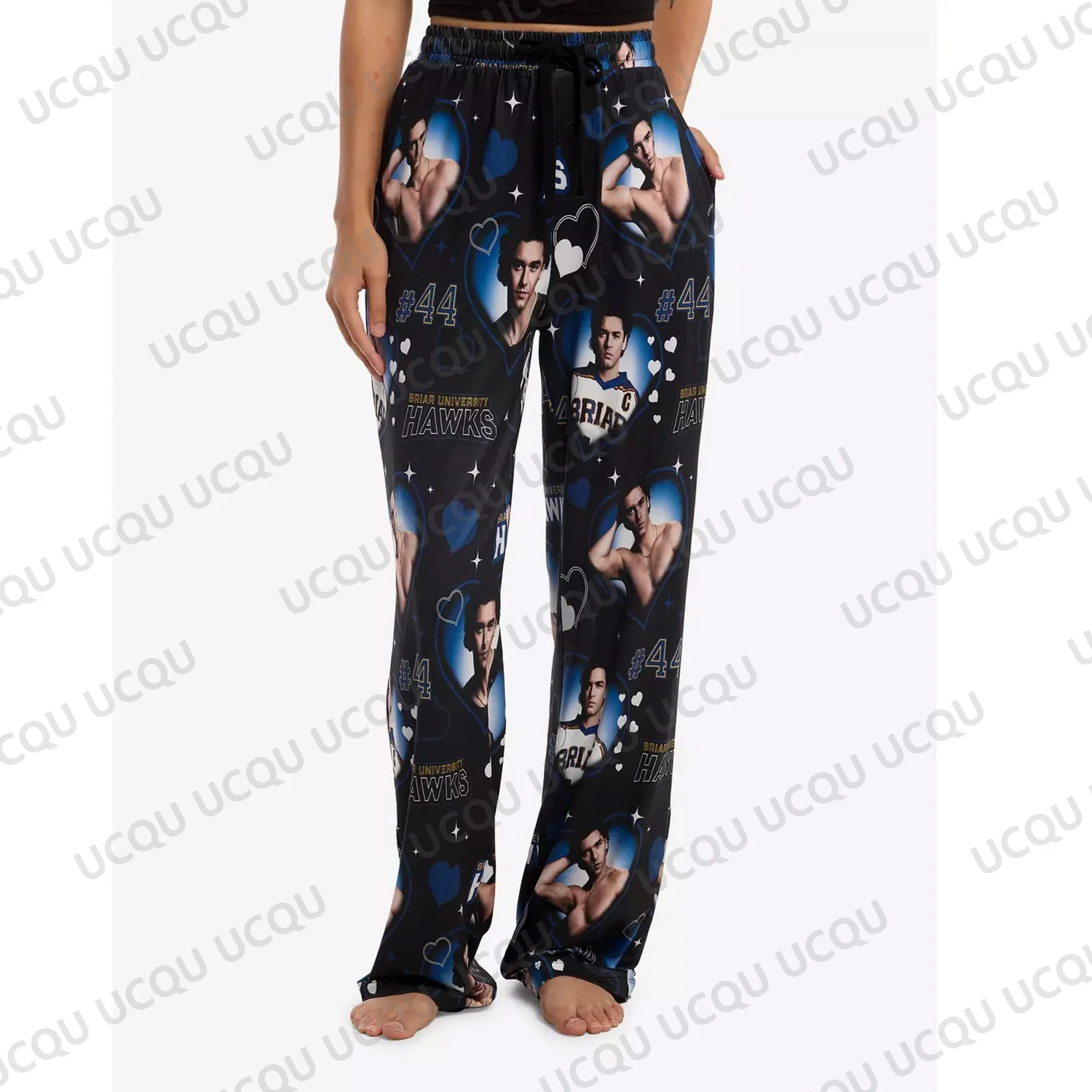 2026 Neue Oberteile Winter Off-Campus Garrett Graham 44 Briar University Pyjamahosen Hockey-Fan-Schlafbekleidung für Erwachsene und Kinder Image
