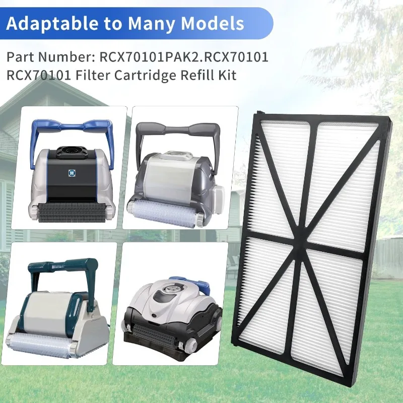 Kit de cartouches filtrantes RCX70101, 4 pièces, cartouches filtrantes pour piscine, cartouches de remplacement pour les nettoyeurs de piscine AquaVac, TigerShark et ShakVac.