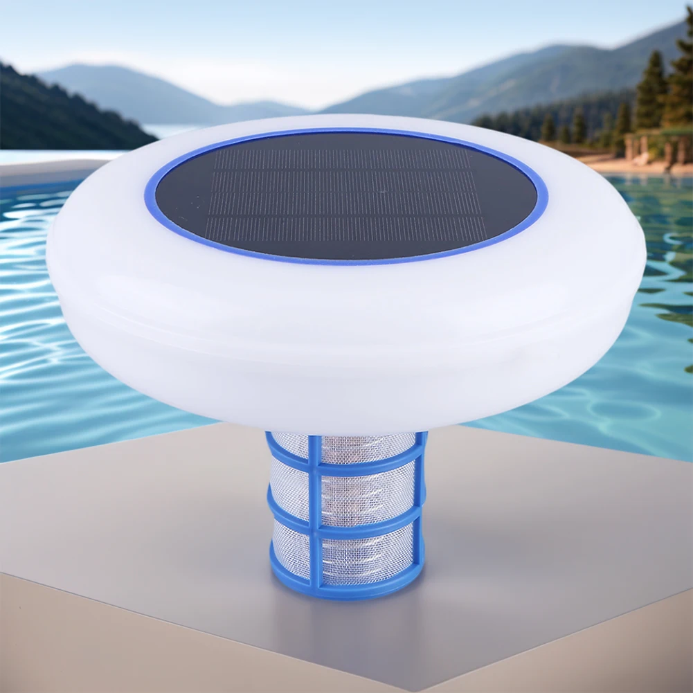 Ioniseur de piscine en cuivre solaire de veilleuse LED multicolore nettoyeur de piscine en cuivre ioniseur de piscine en cuivre flotteur pour piscine hors sol