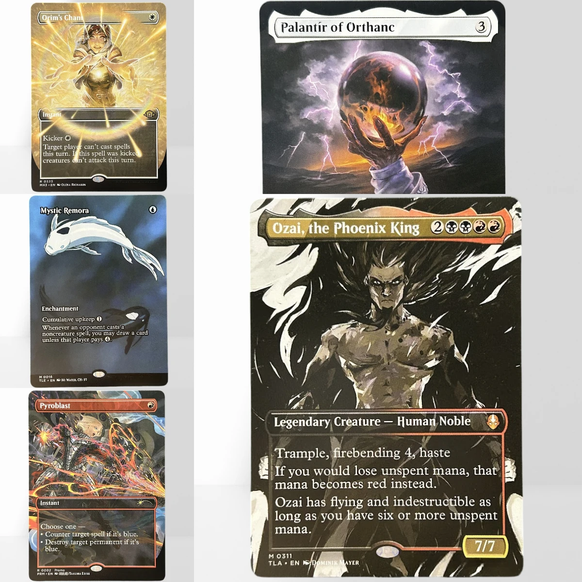 HOLO46-40-5 TCG magical proxy Rhystic Study Phyrexian Tower Orim's Chant Redirect Lightning German Black Core Cardstock