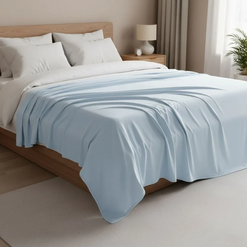 Household Ultra Soft Summer Cooling Blanket Lightweight Breathable Summer Quilt Reversible Thin Throw Blanket Office