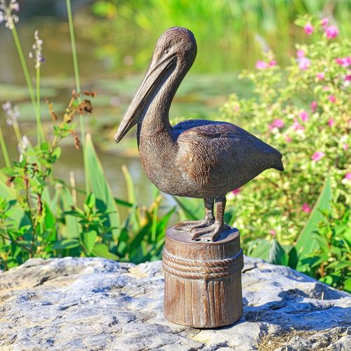 Pelican Garden Sculpture Brown , Brown