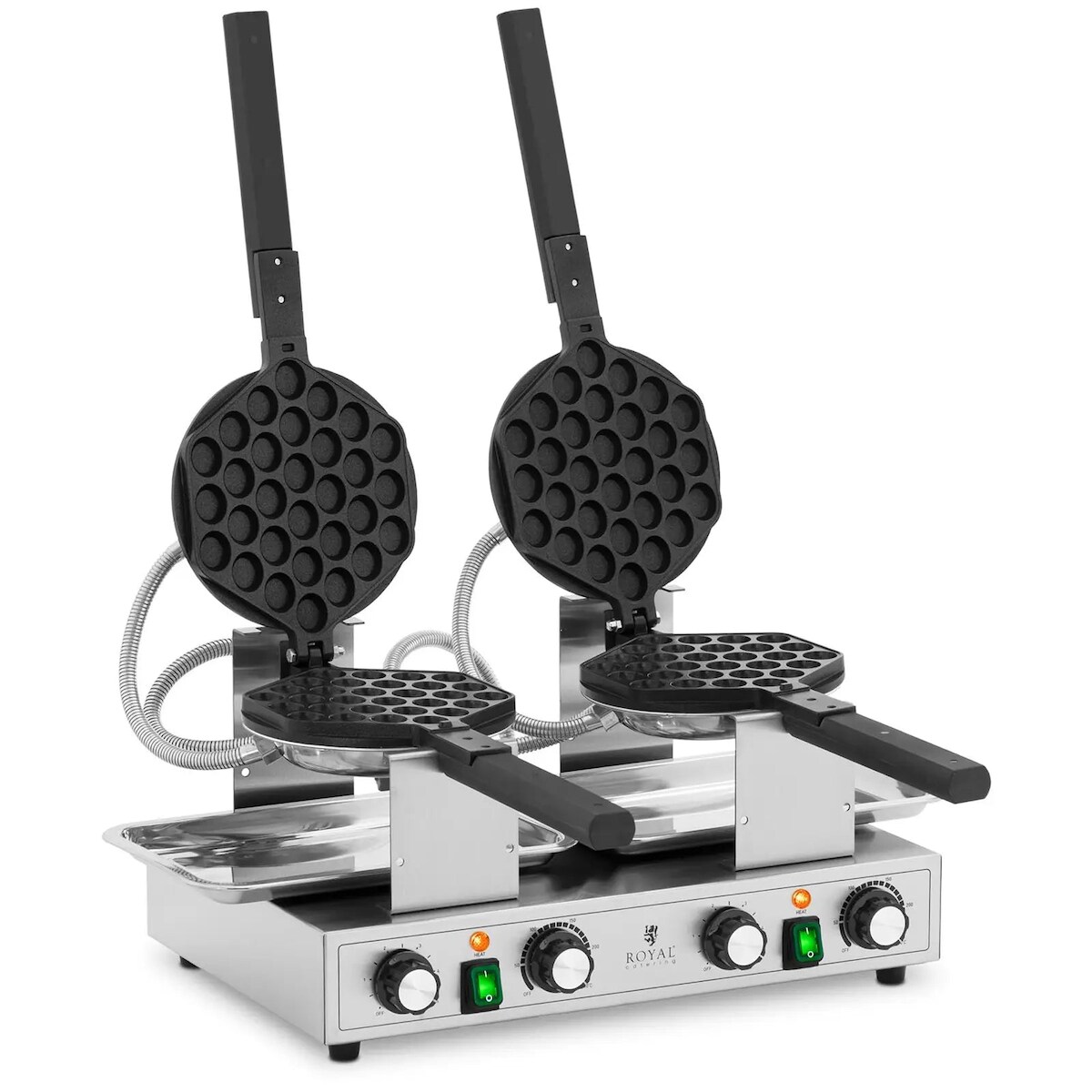 Helloshop26 - Profi-Waffeleisen 2 x 1400 Watt 50-250 °C Timer: 0-5 Min Edelstahl 14_0009103 Image
