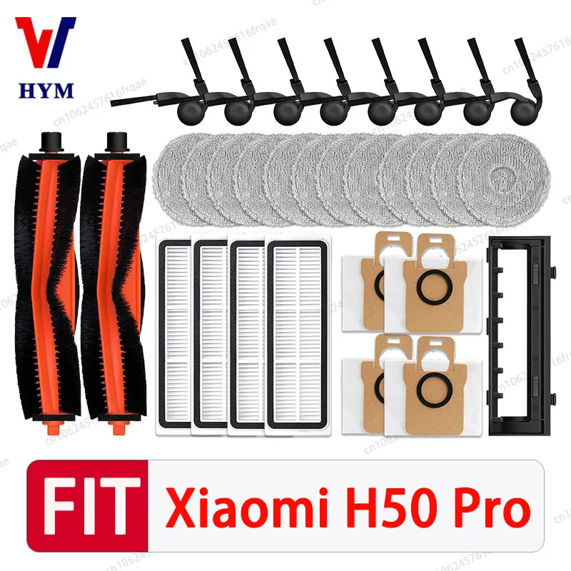 Für Xiaomi H50 PRO / OV42GL Roboterstaubsauger Zubehör Hauptbürste Seitenbürste Wischtuch HEPA-Filter Staubbeutel Ersatzteile Image