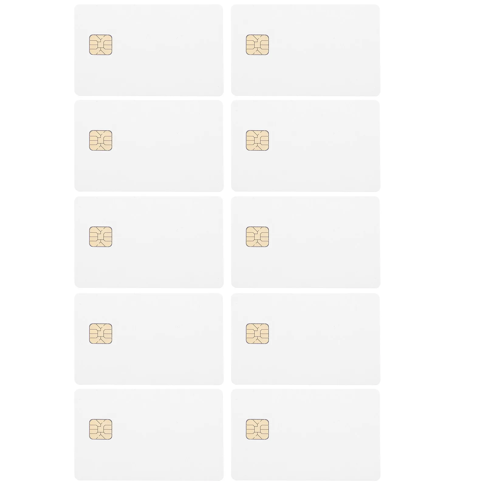 12 Stück weiße, leere IC-Karten mit 16K-Speicherchip, kompakte, leichte, intelligente PVC-Karten für den Zugang zu Hotel, Zimmer, Parkplatz Image