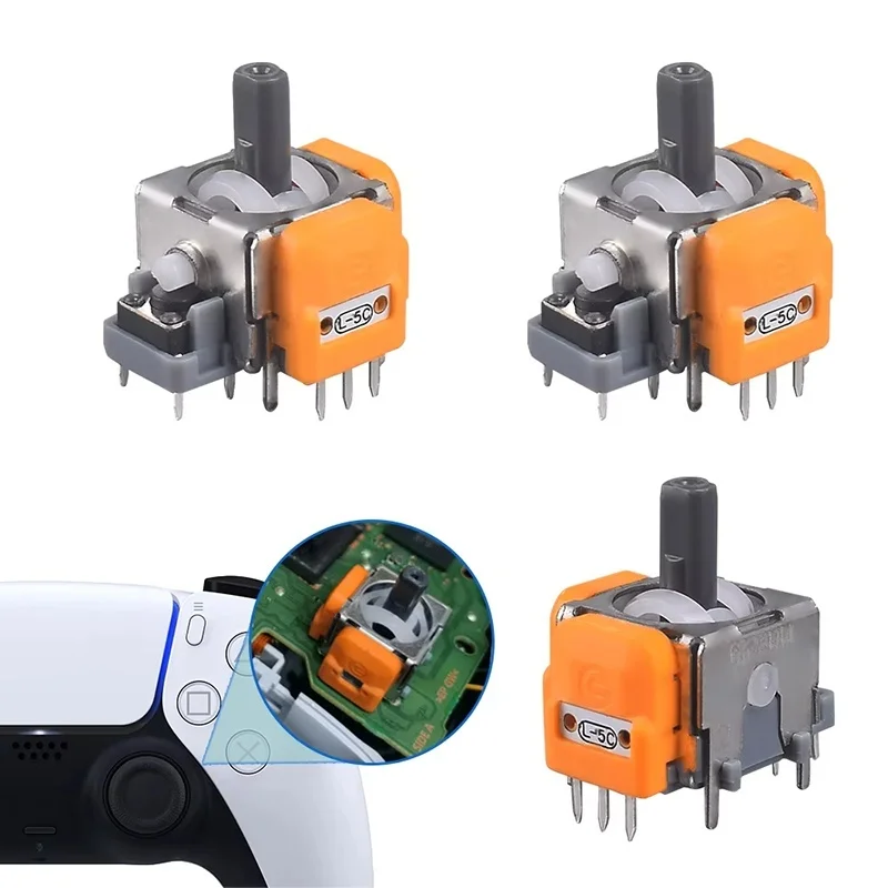 Ersatz-Hall-Effekt-Joystick für PS5-Controller-Zubehör, 3D-Analog-Sensor-Daumenstick für PS4-Xbox-Gamepad-Reparaturteile
